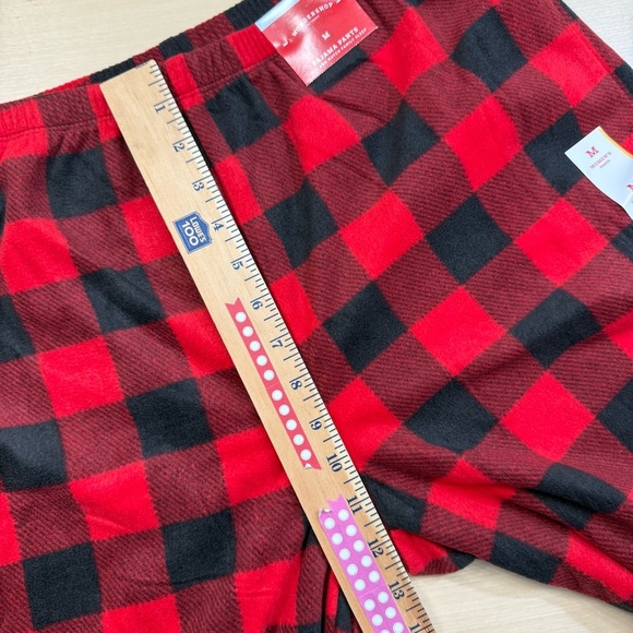 Wondershop Women’s Medium Fleece Buffalo Check Plaid Pull On Pajamas Red/Black - Picture 7 of 7